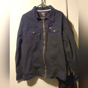 Men's Dark Blue Zip-Up Jacket